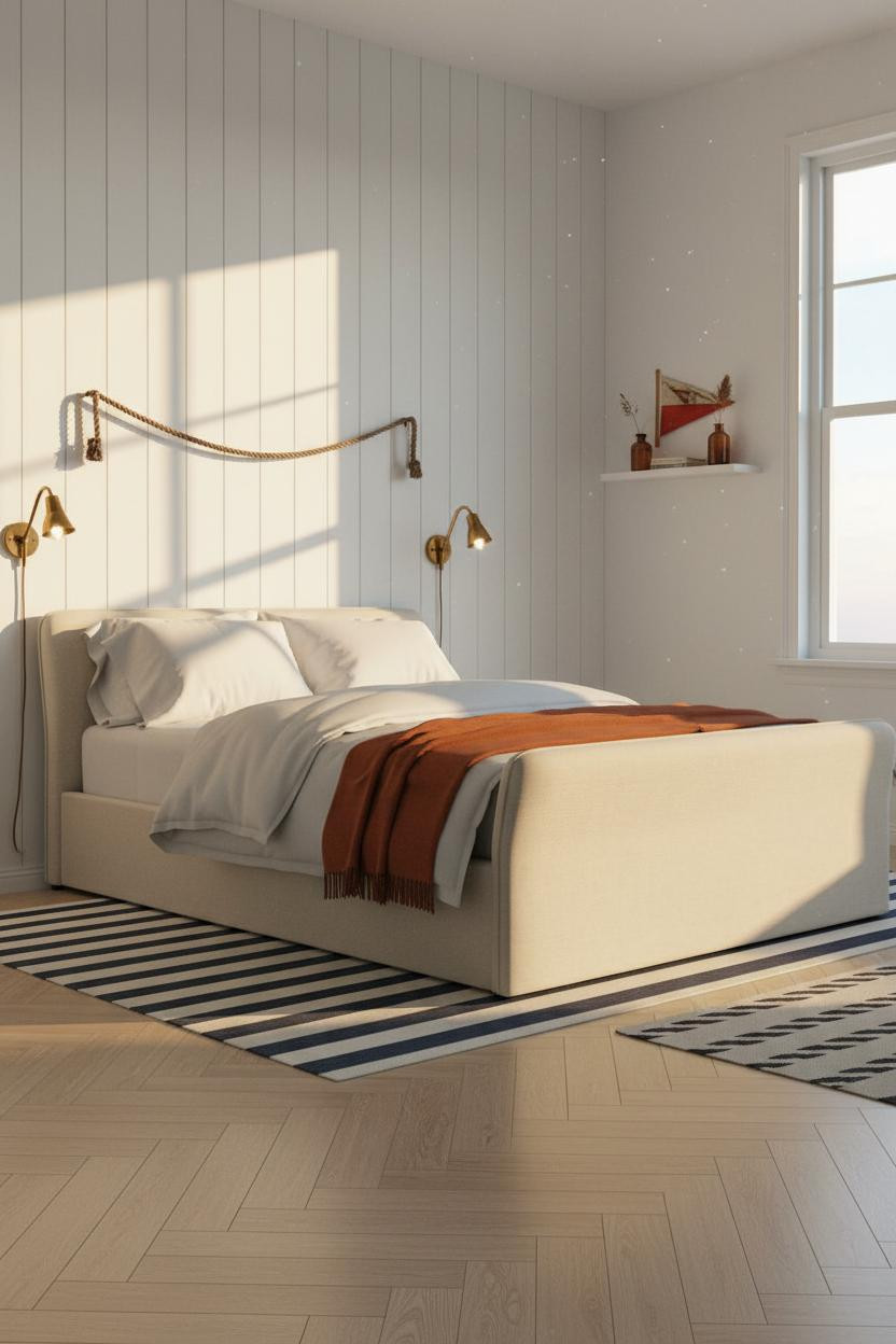 Preppy Coastal Bedroom Scandi Teen Room Inspo