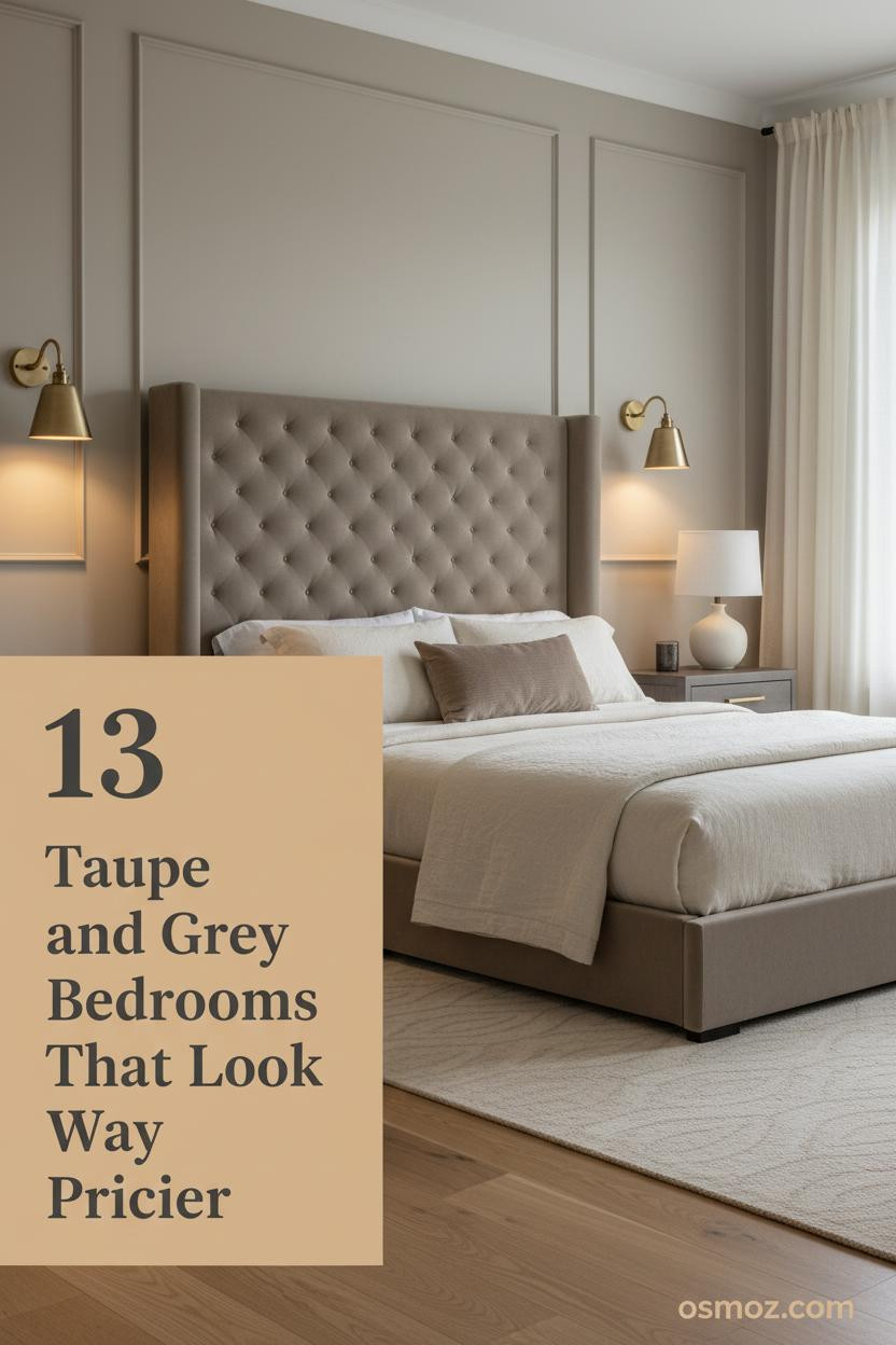 13+ Taupe and Grey Bedrooms That Feel Warm Without Feeling Heavy