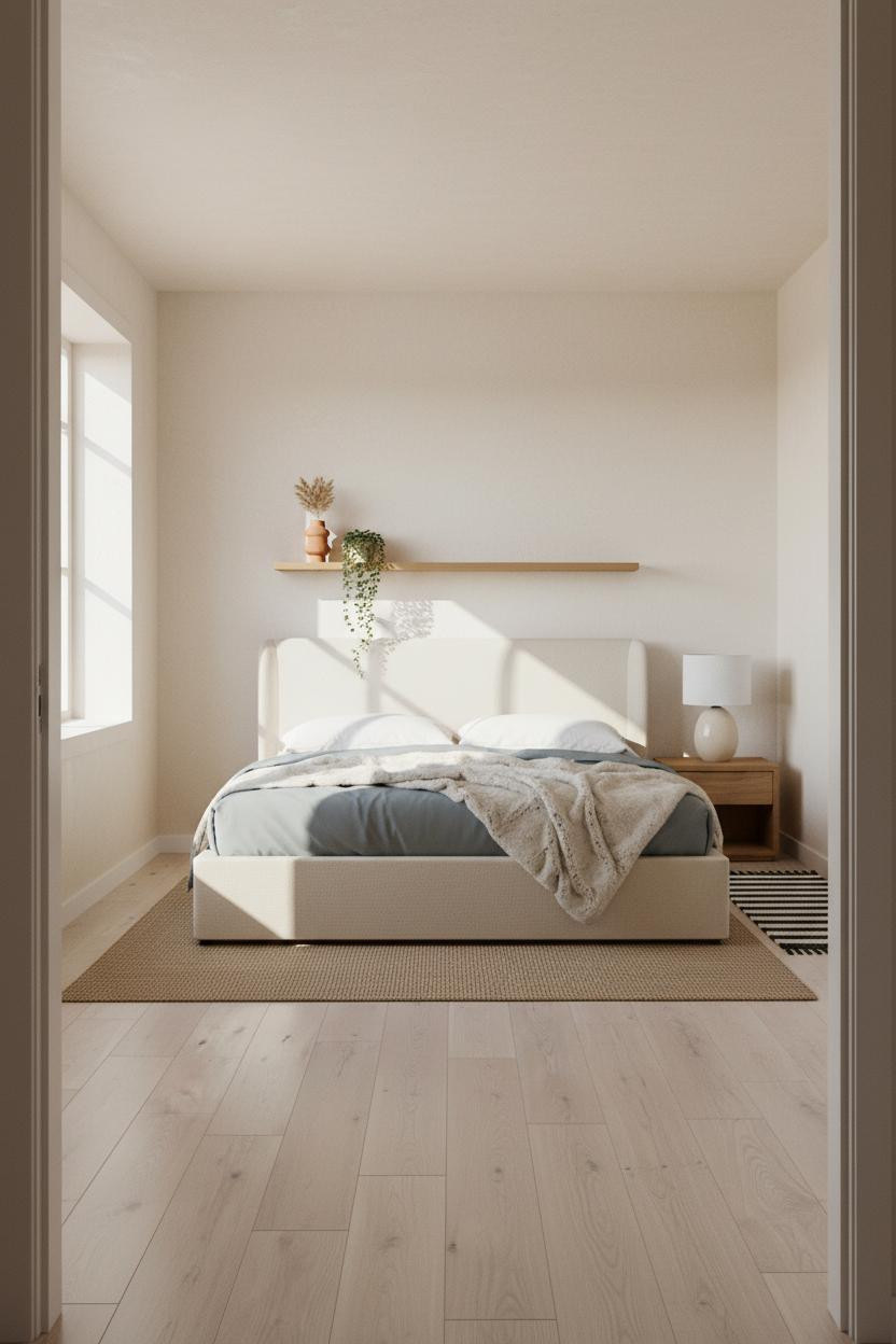 Studio Apartment 500 Sq Ft Scandi Bedroom
