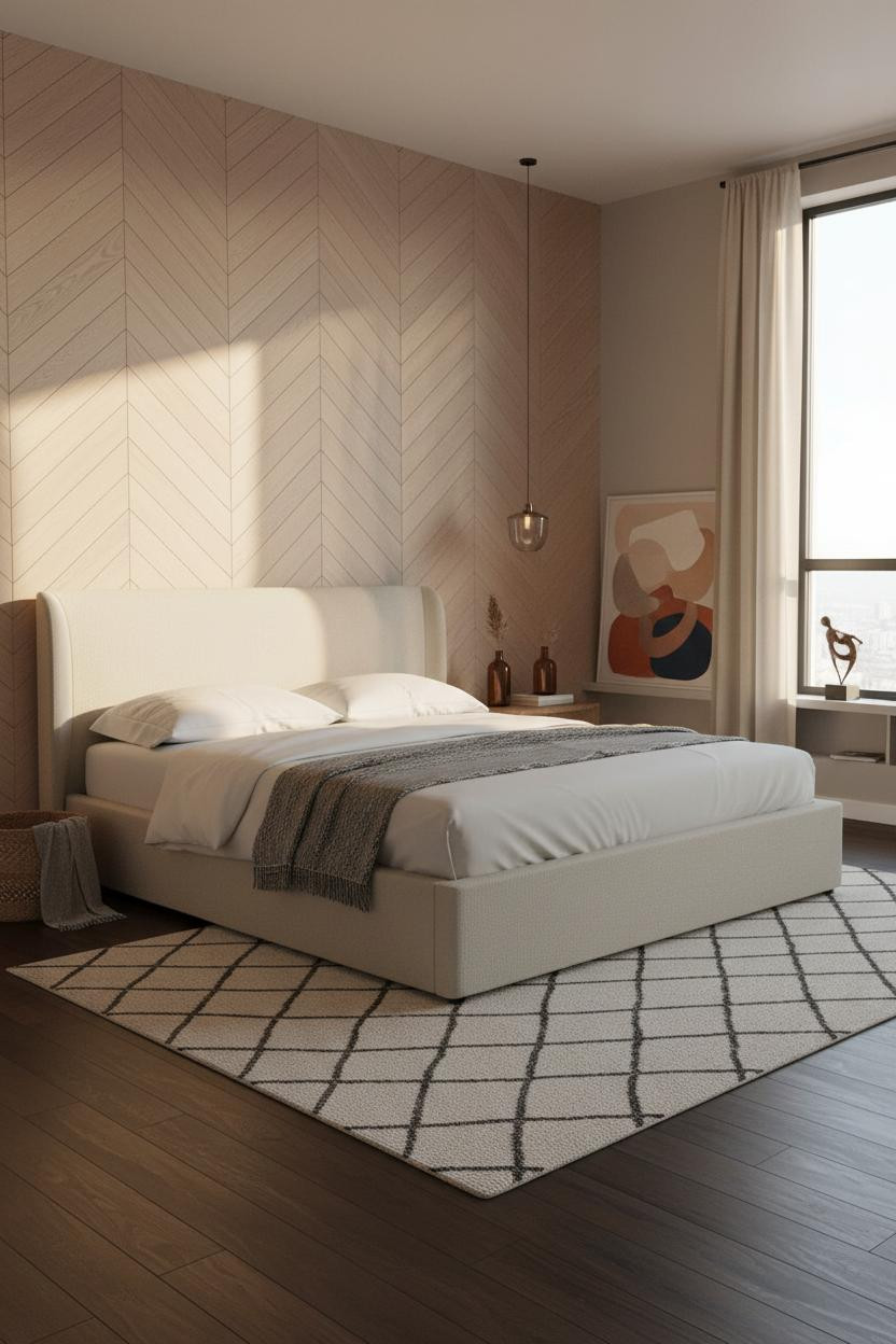 Studio Apartment 500 Sq Ft Wood Paneling