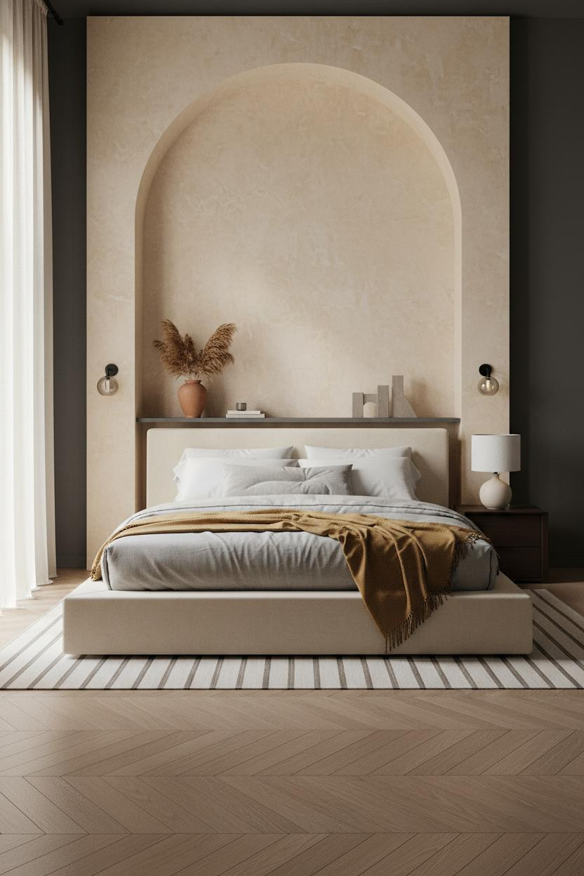 Cozy Luxury Bedroom Tuscan Archway