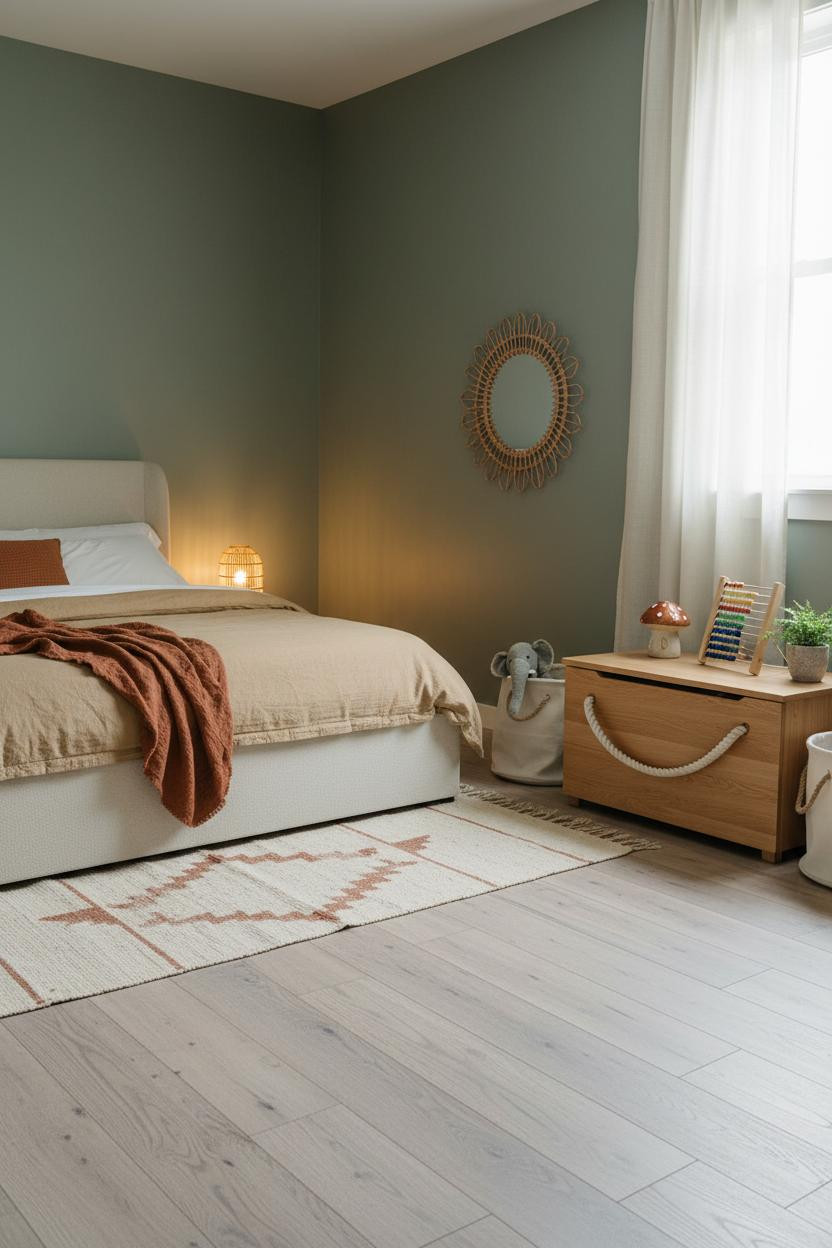 Kids Room Design Nature Inspired Oak Storage