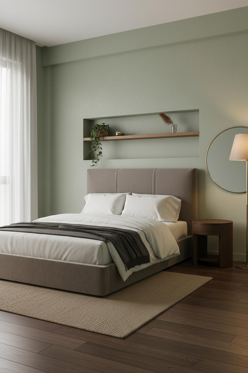 Small Studio Apartment Japandi Bedroom Design