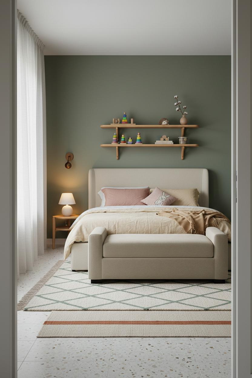 Childrens Bedroom Japandi Design Natural Wood