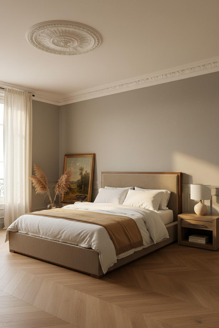 French Inspired Bedroom Parisian Golden Light