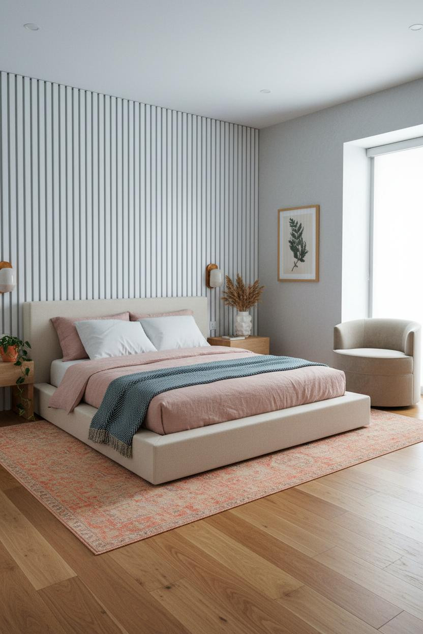 Beachy Teen Bedroom Coastal Slatted Walls