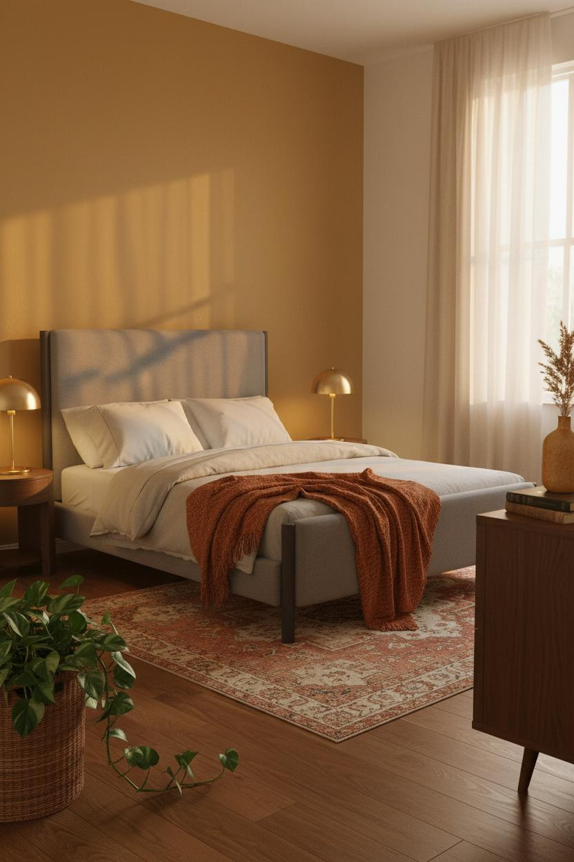 Mid Century Eclectic Bedroom Maximalism Walnut