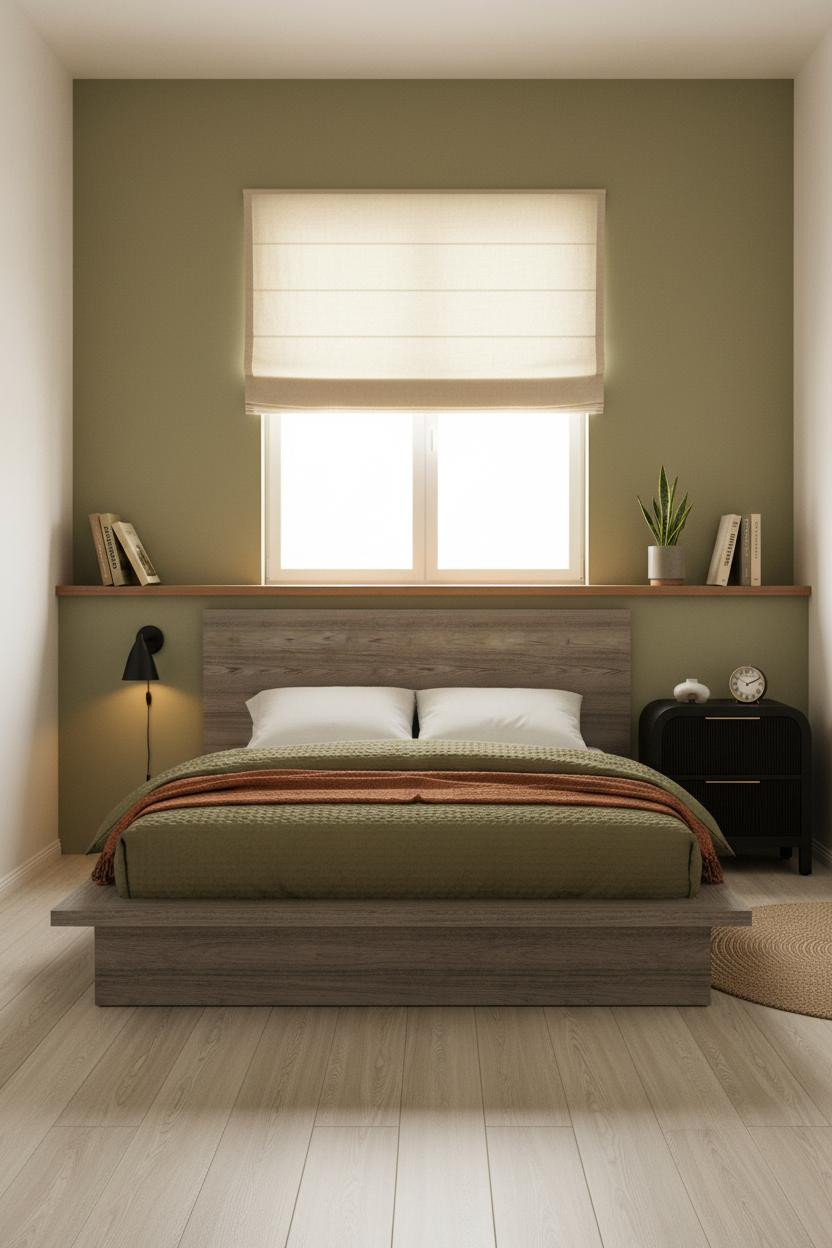 Modern Teen Boy Bedroom Japandi Earthy Layout