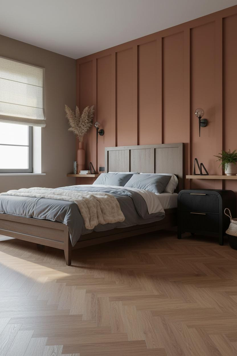 Modern Teen Boy Bedroom Earthy Layout