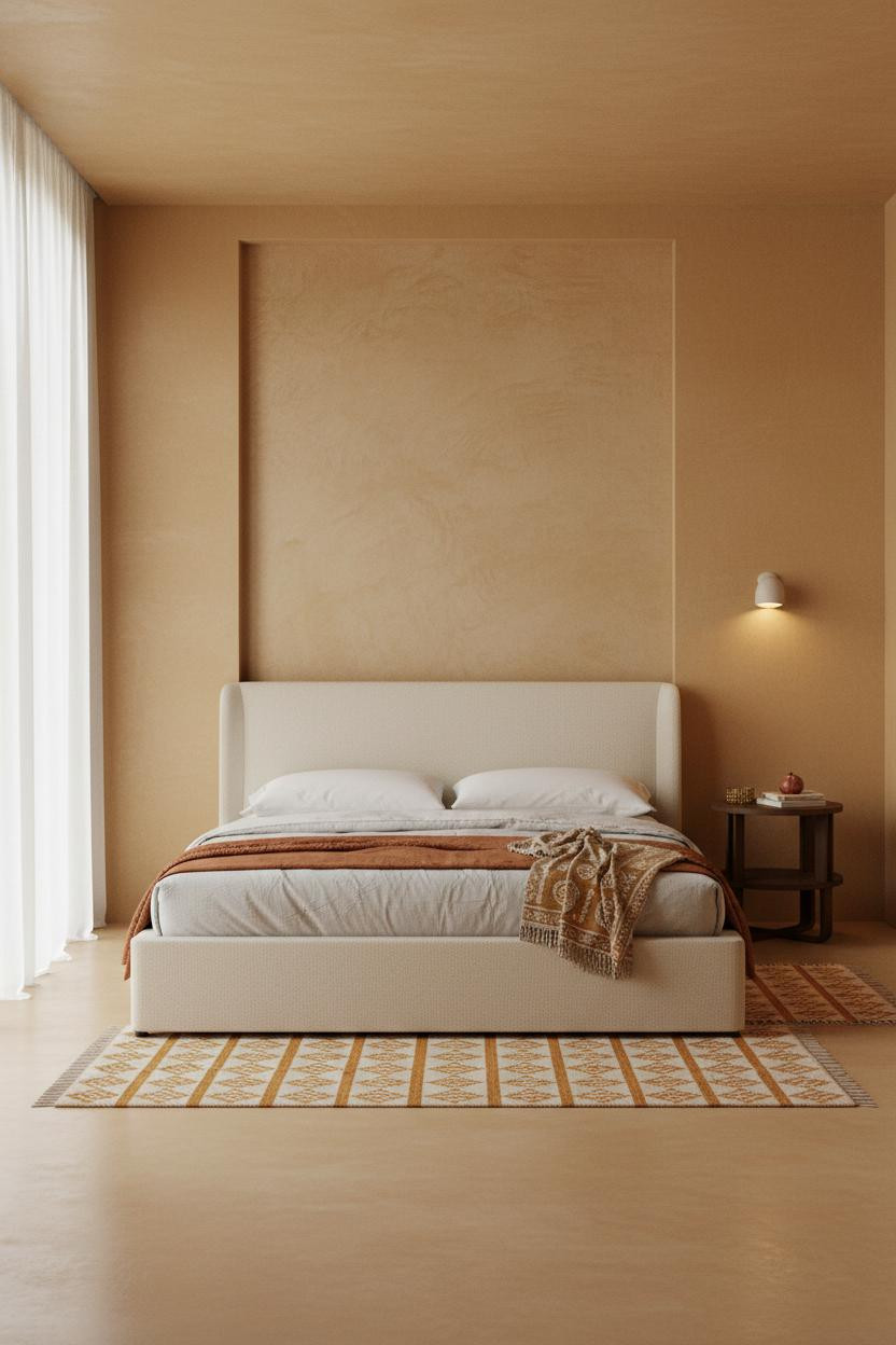 Small Indian Bedroom Artisan Modern Decor