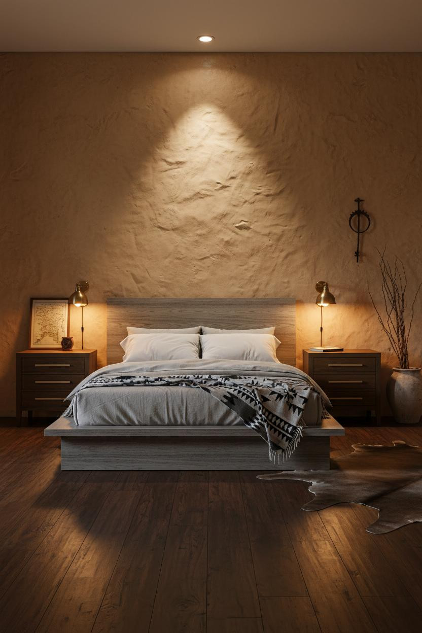 Cozy Western Bedroom Hacienda Modern