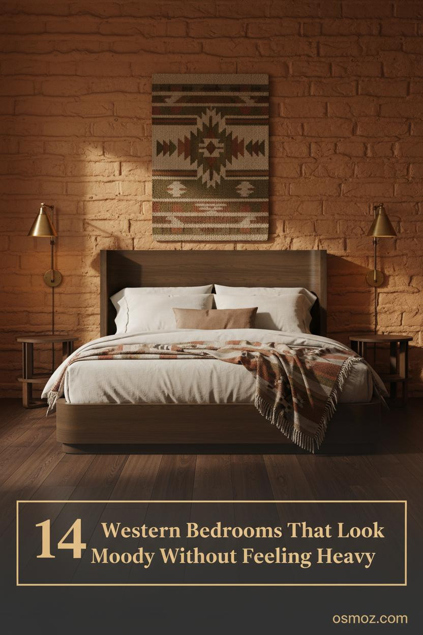 14+ Cozy Western Bedrooms That Feel Moody Without Feeling Heavy