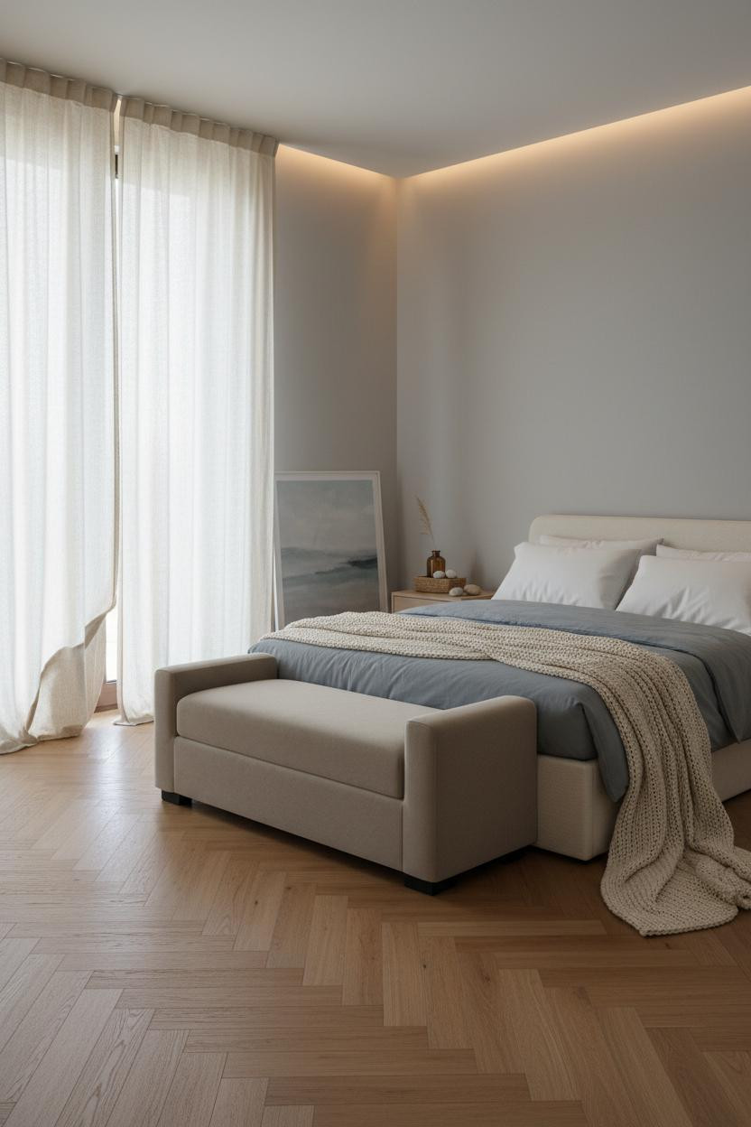 Modern Coastal Bedroom Master Bed Design