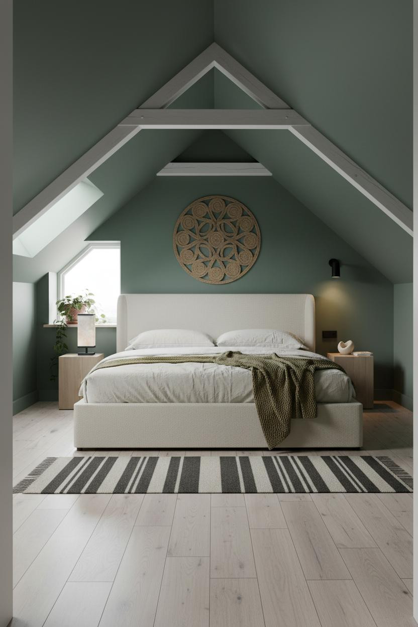 Low Attic Bedroom Slanted Walls Master