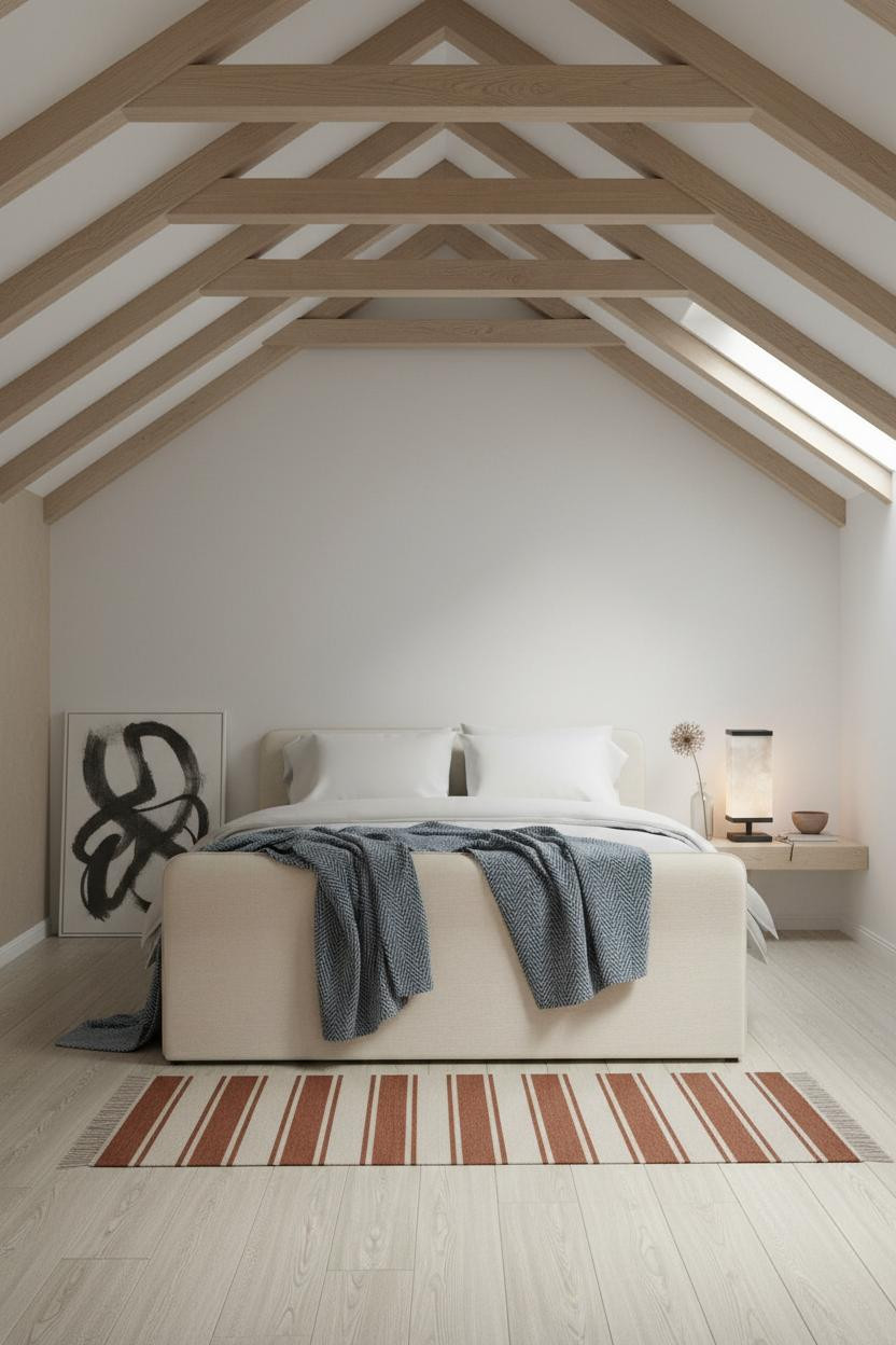 Attic Bedroom Low Ceiling Timber Rafters