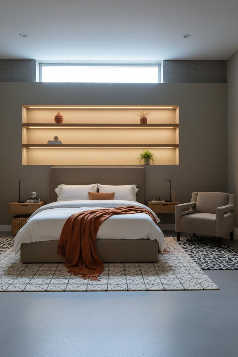 Basement Studio Apartment Scandi Modern Layout