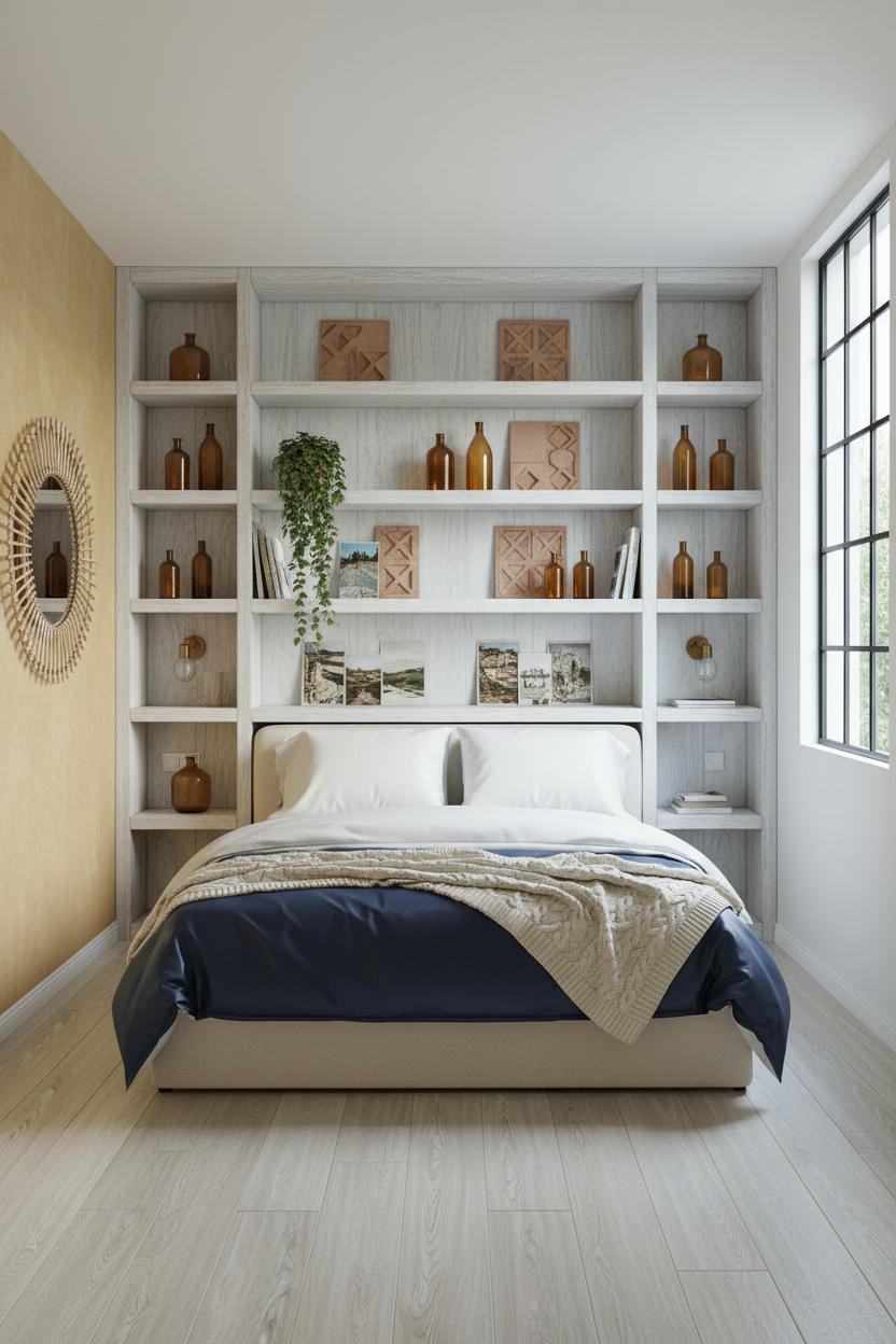 Mediterranean Bedroom Spanish Modern Shelving