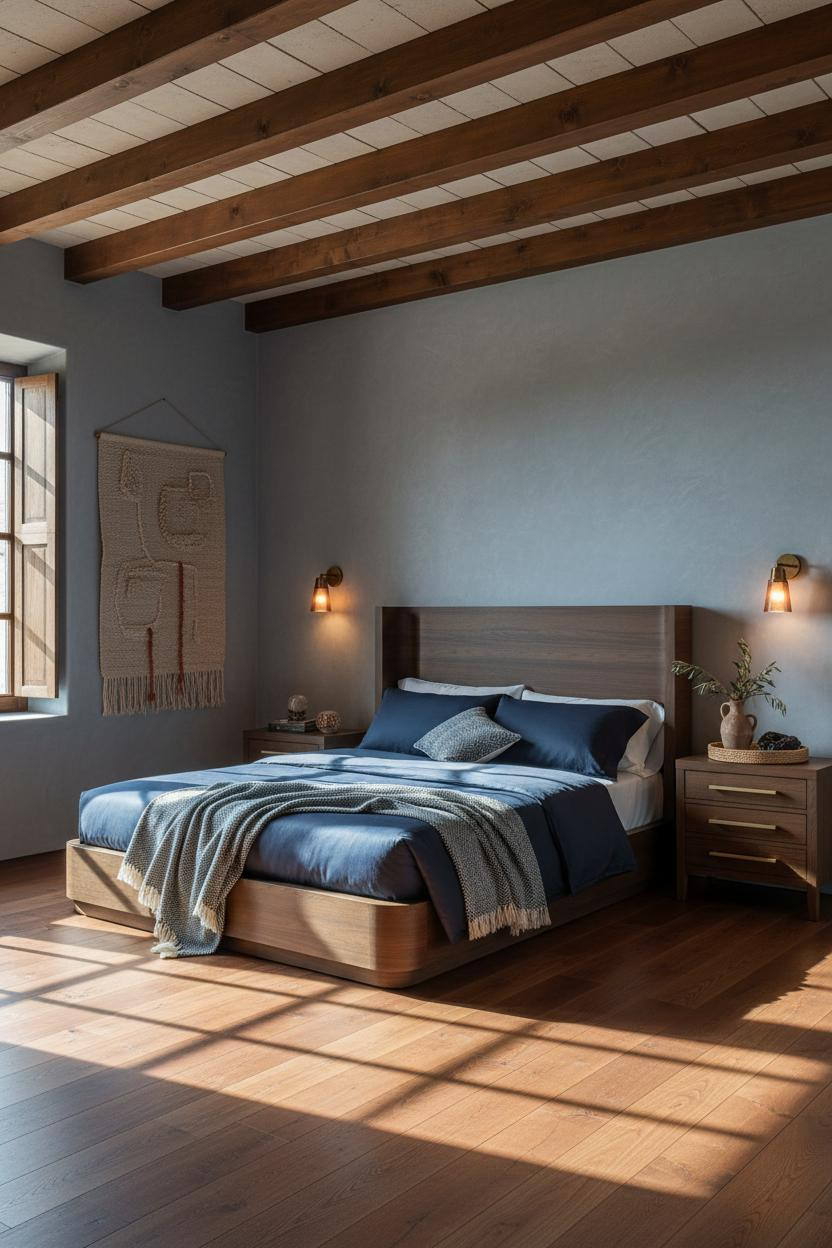 Mediterranean Bedroom Spanish Modern Exposed Beams