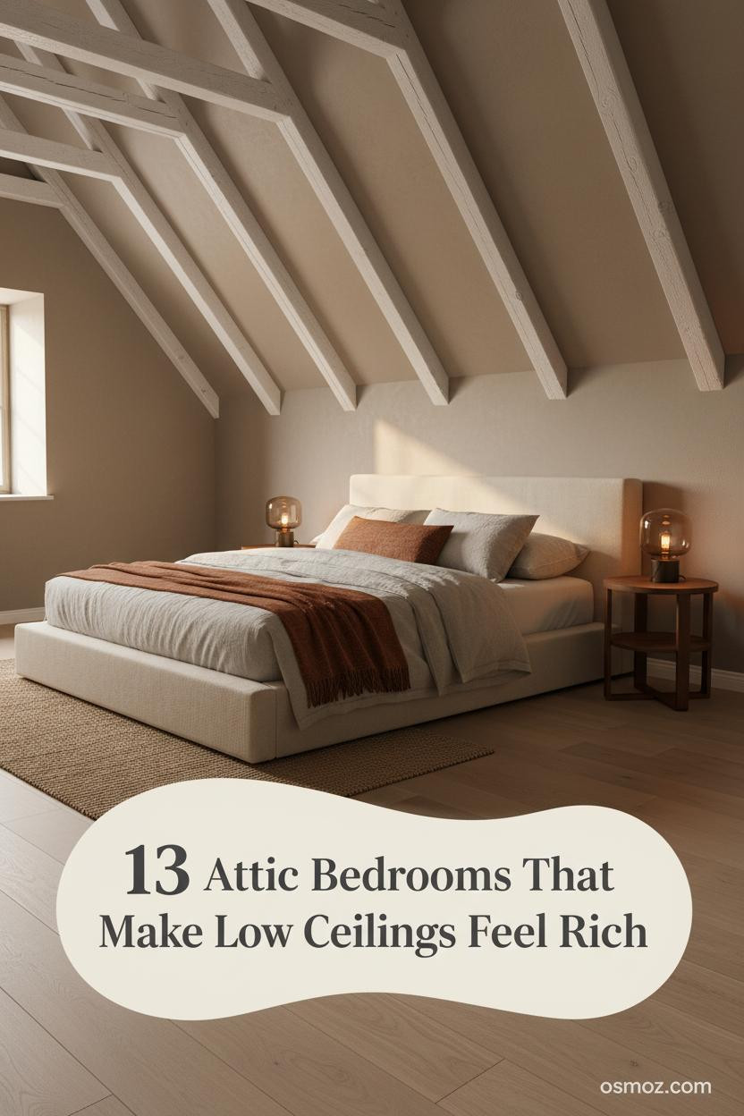 13+ Cozy Attic Bedrooms That Make Low Ceilings Feel Intentional