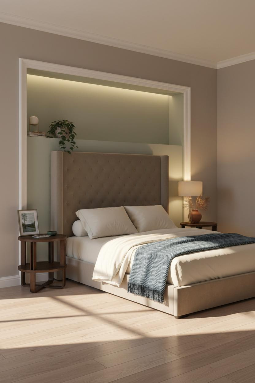 Small Bedroom Couples Bright Layout Sage