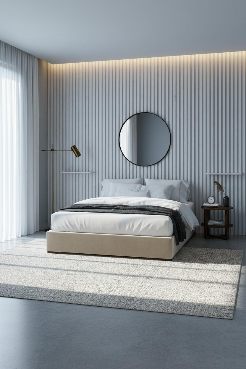Small Bedroom Couples Coastal Modern Design