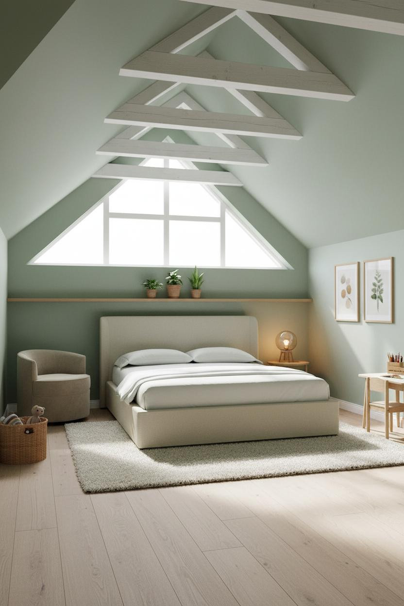 Modern Kids Bedroom Attic Scandi Design