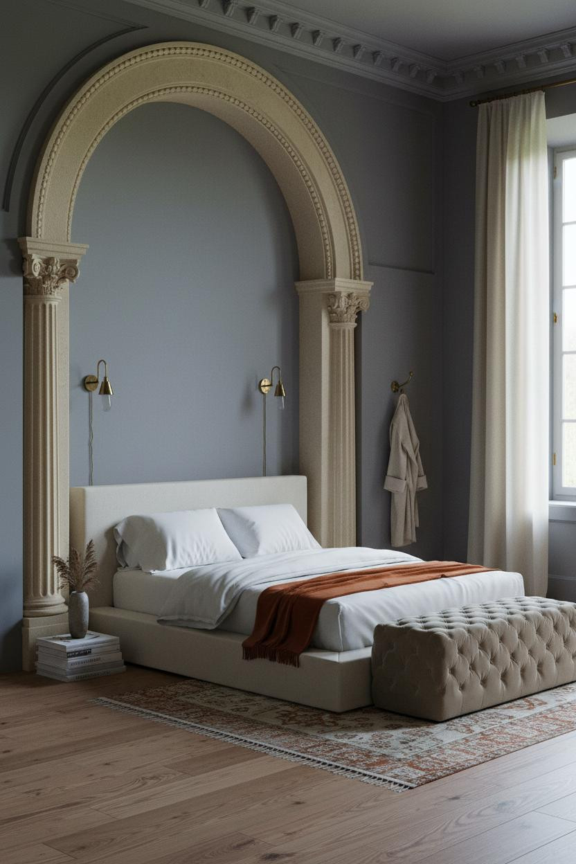 Neo Classical Bedroom Corinthian Columns Luxury