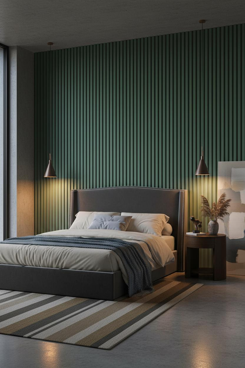 Dark Grey Bed Frame Forest Green Bedroom