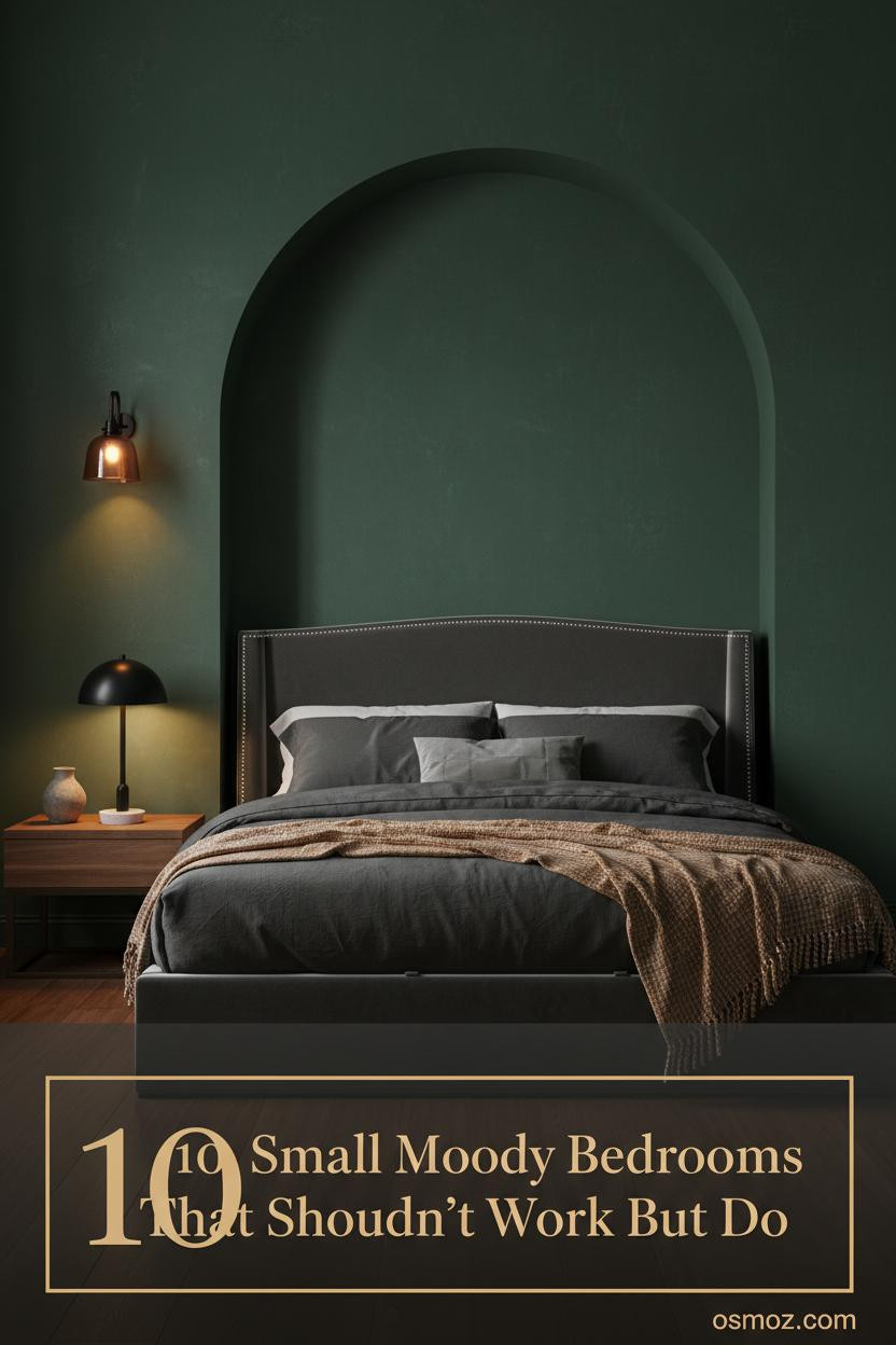 10+ Small Moody Bedrooms That Feel Dark Without Feeling Closed In