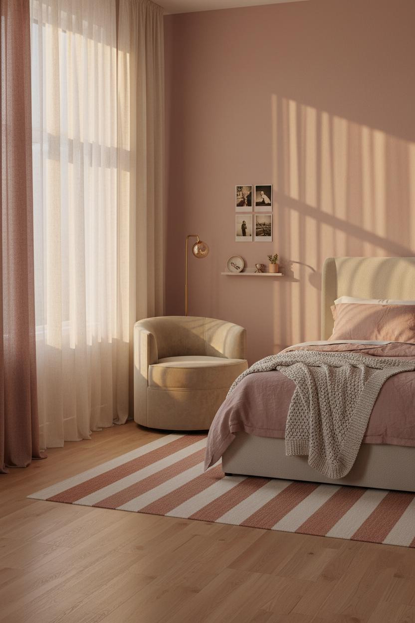 Cozy Teen Bedroom Warm Lighting Simple Decor