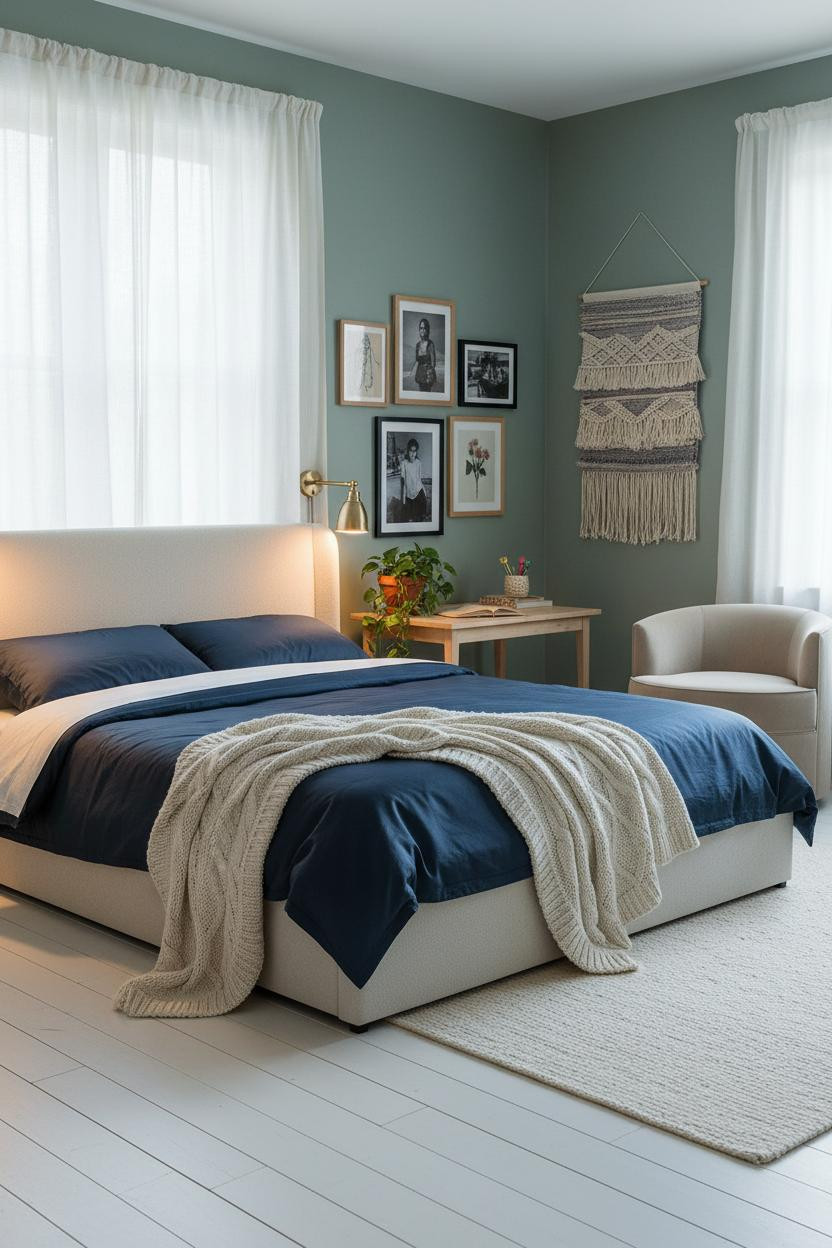 Cozy Teen Bedroom Scandi Gallery Wall