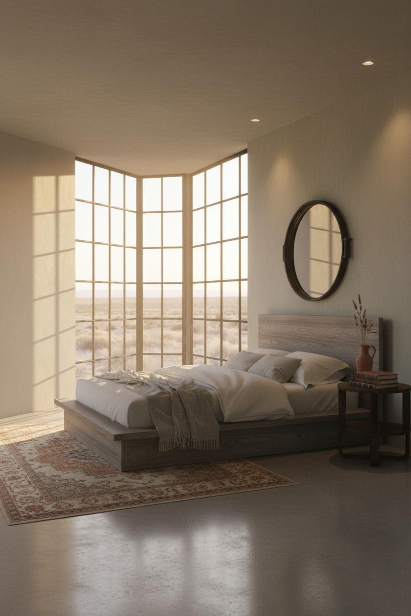 Western Bedroom Ideas Steel Window Sage