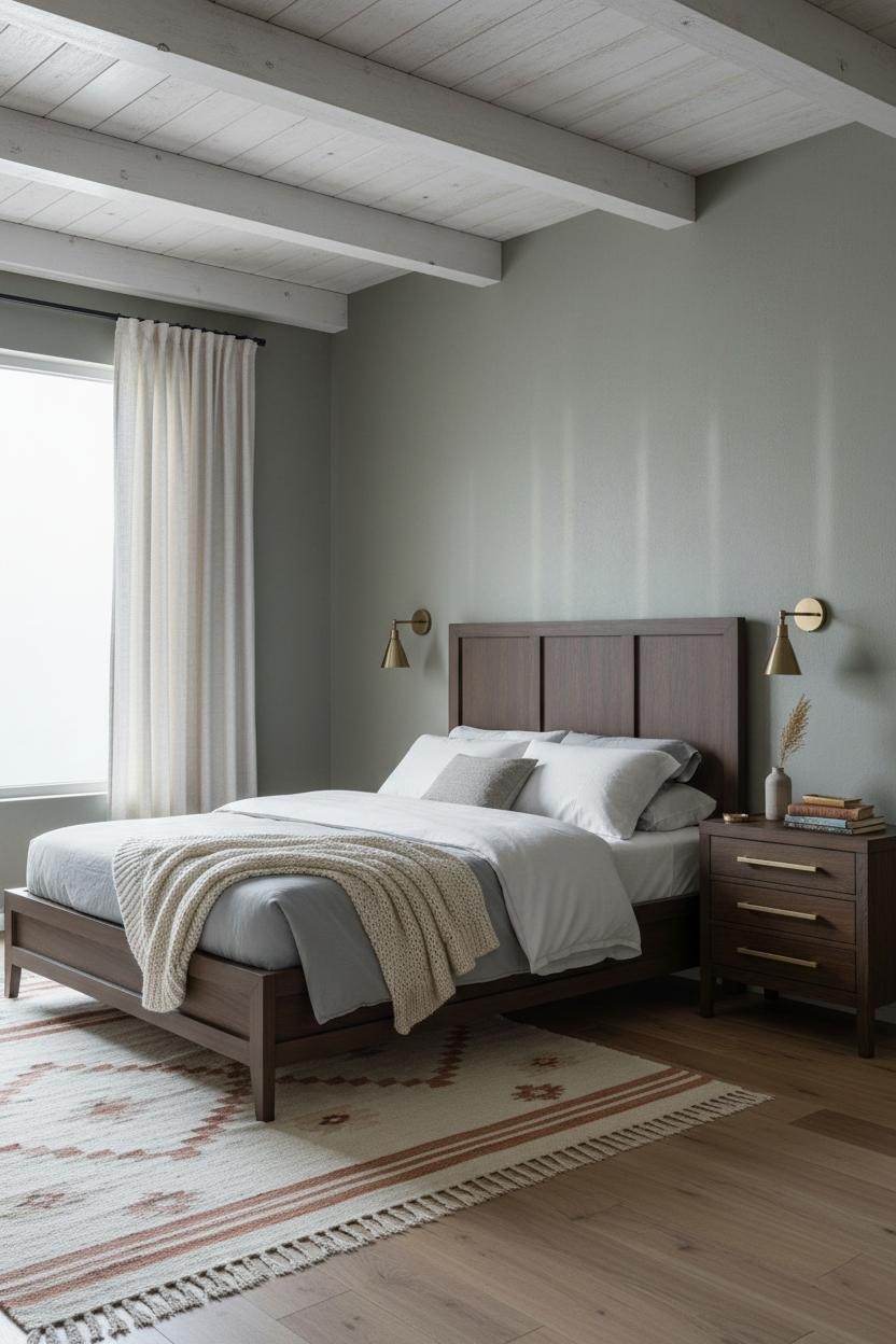Modern Boho Bedroom Earthy Sage