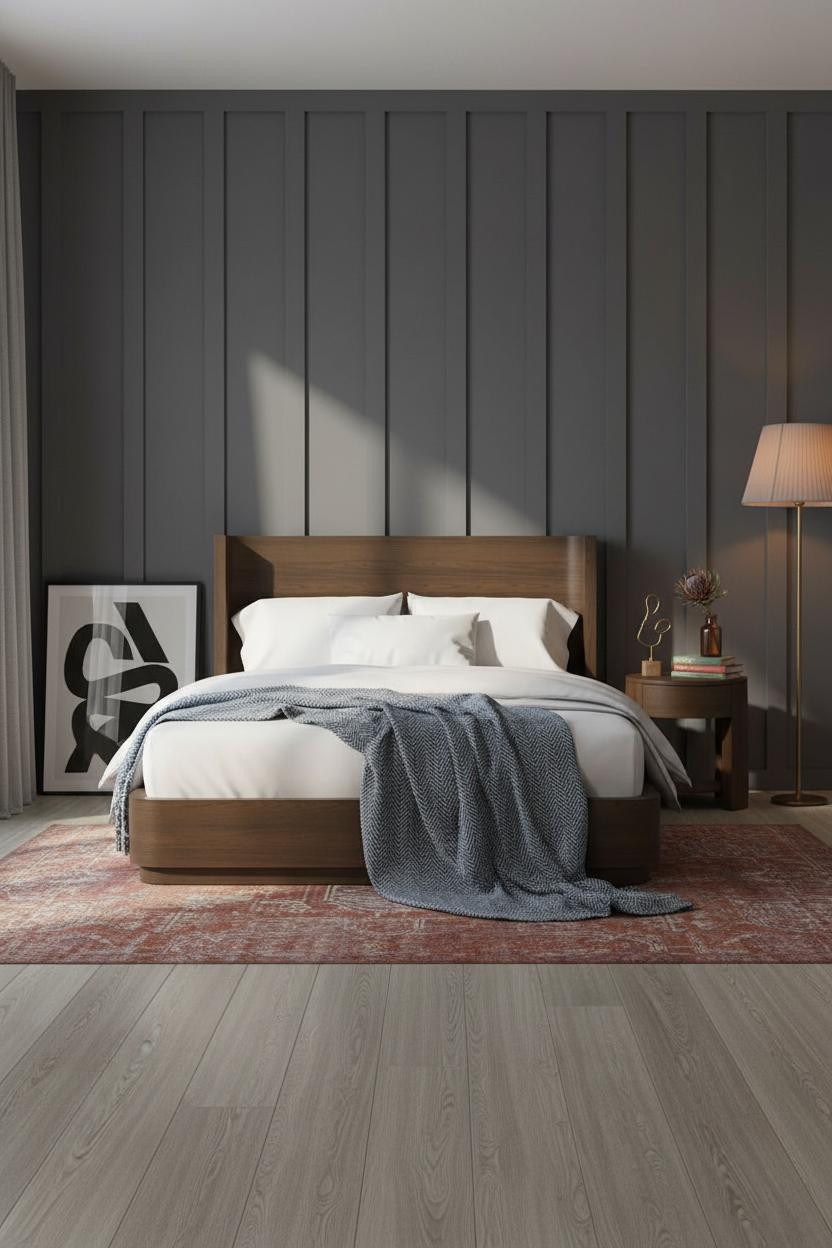 Eclectic Bedroom 70s Warm Aesthetic With Board And Batten Walls