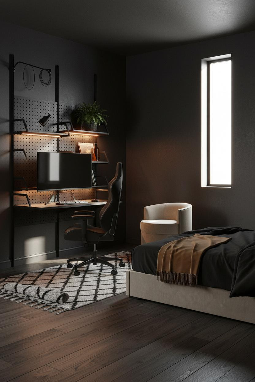 Gaming Bedroom Small Spaces Compact Desk