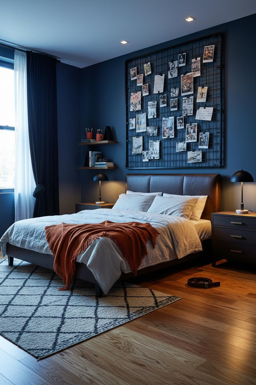 Grunge Bedroom Indie Grid Wall