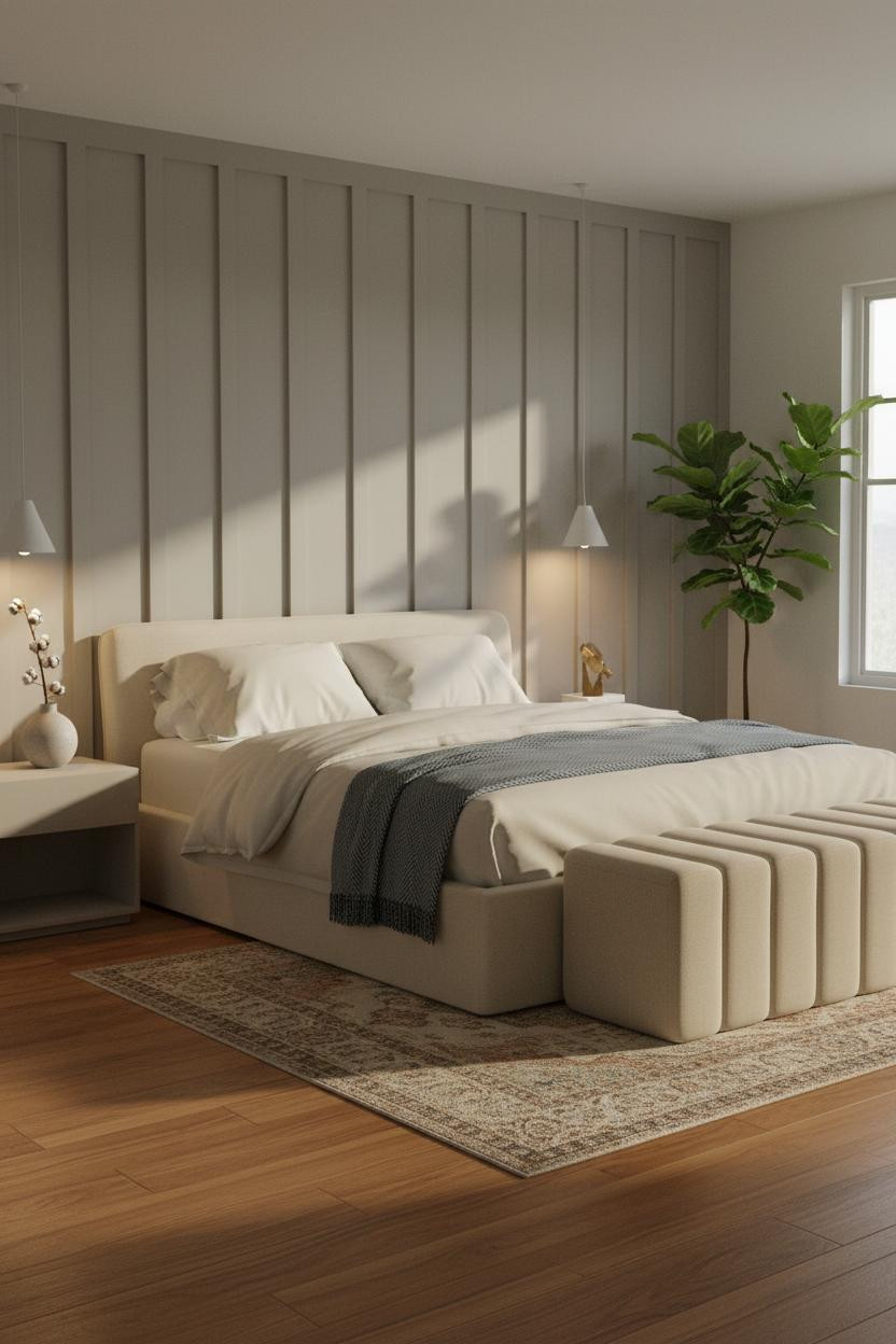 Couples Bedroom Coastal Modern Dove Grey