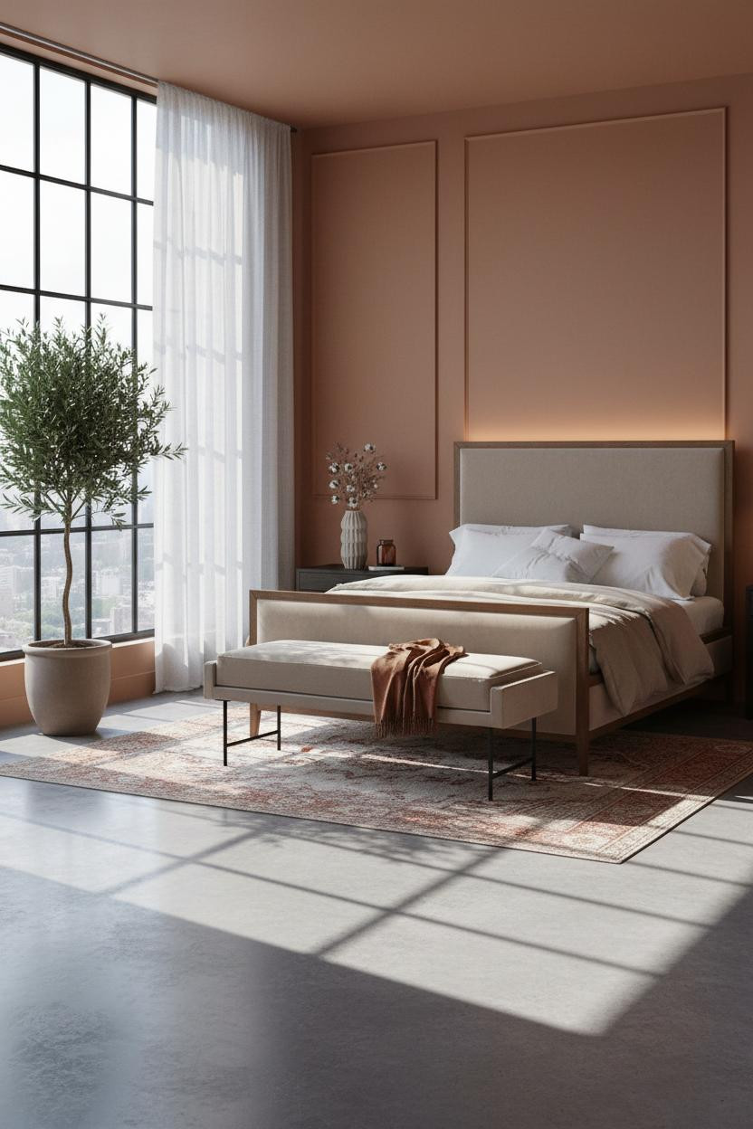 Couples Bedroom Ideas Terracotta Modern