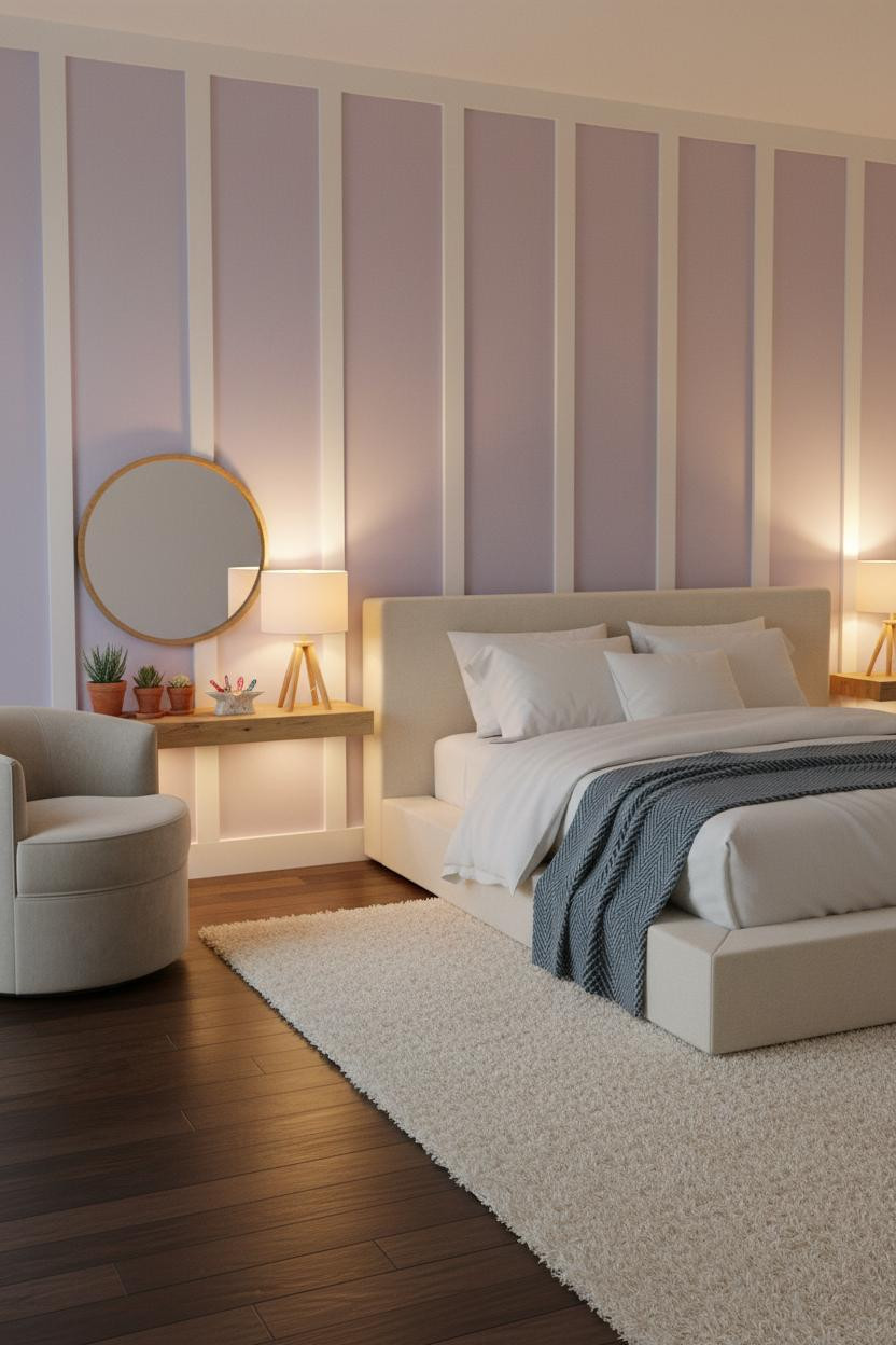 Teen Bedroom Makeover Lavender Board And Batten Design