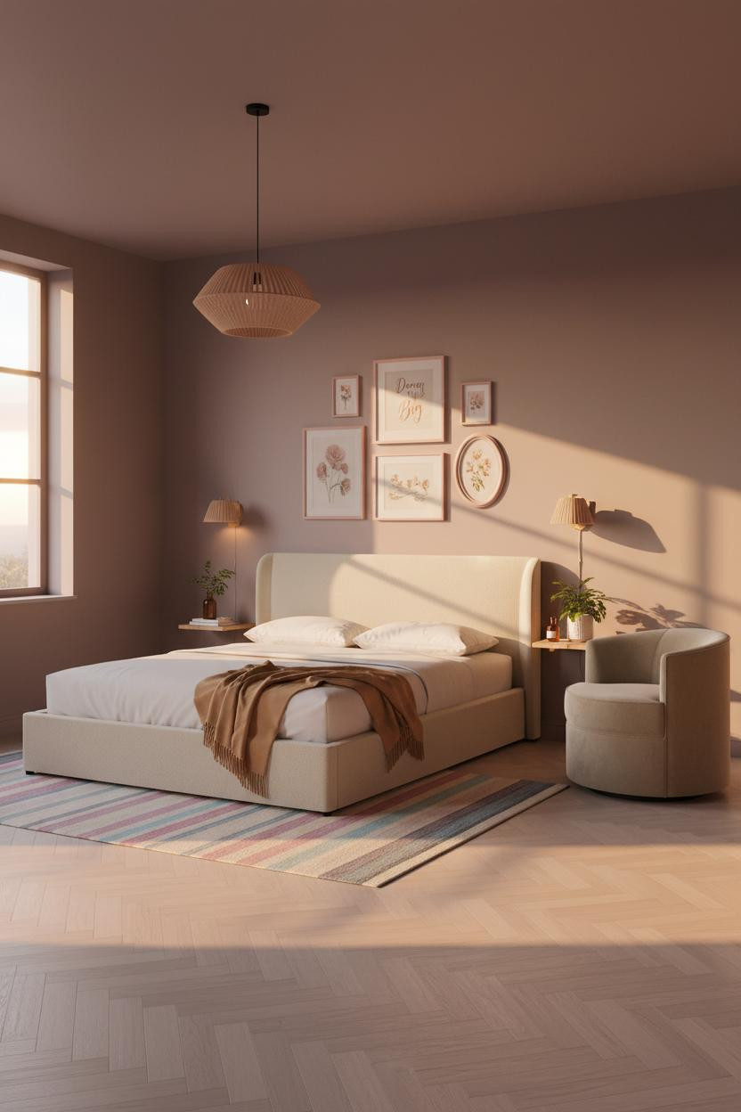 Teen Bedroom Makeover Pink Gallery Wall Design