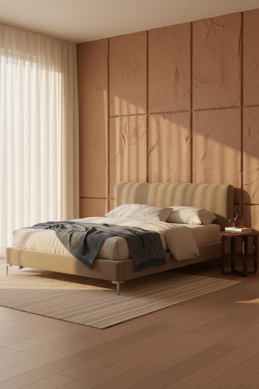 Floating Bed Frame Low Profile Platform Bedroom Design