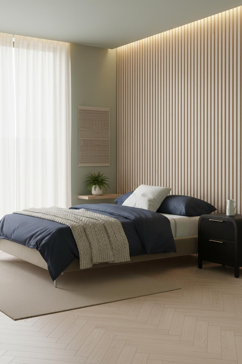Floating Bed Frame Coastal Modern Bedroom