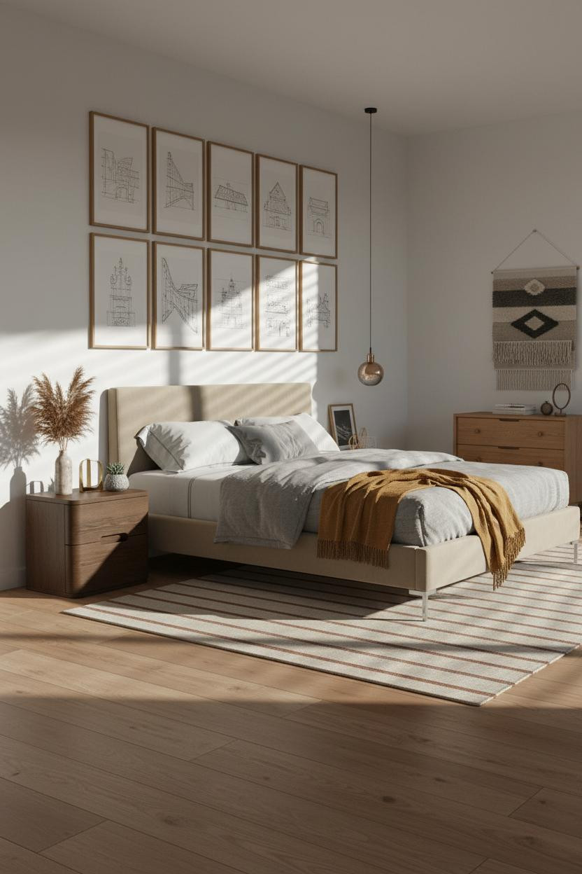 Floating Bed Frame Scandi Modern
