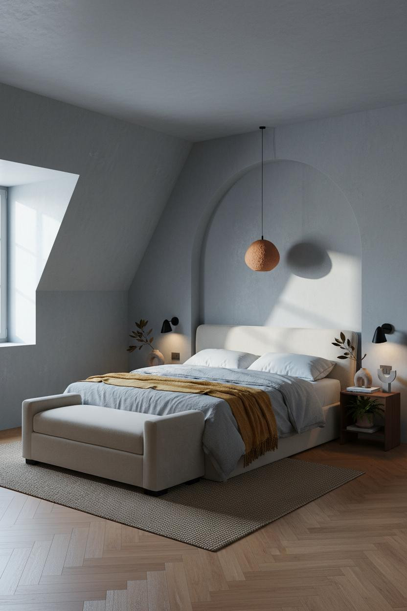 Cozy Neutral Attic Bedroom Warm Aesthetic