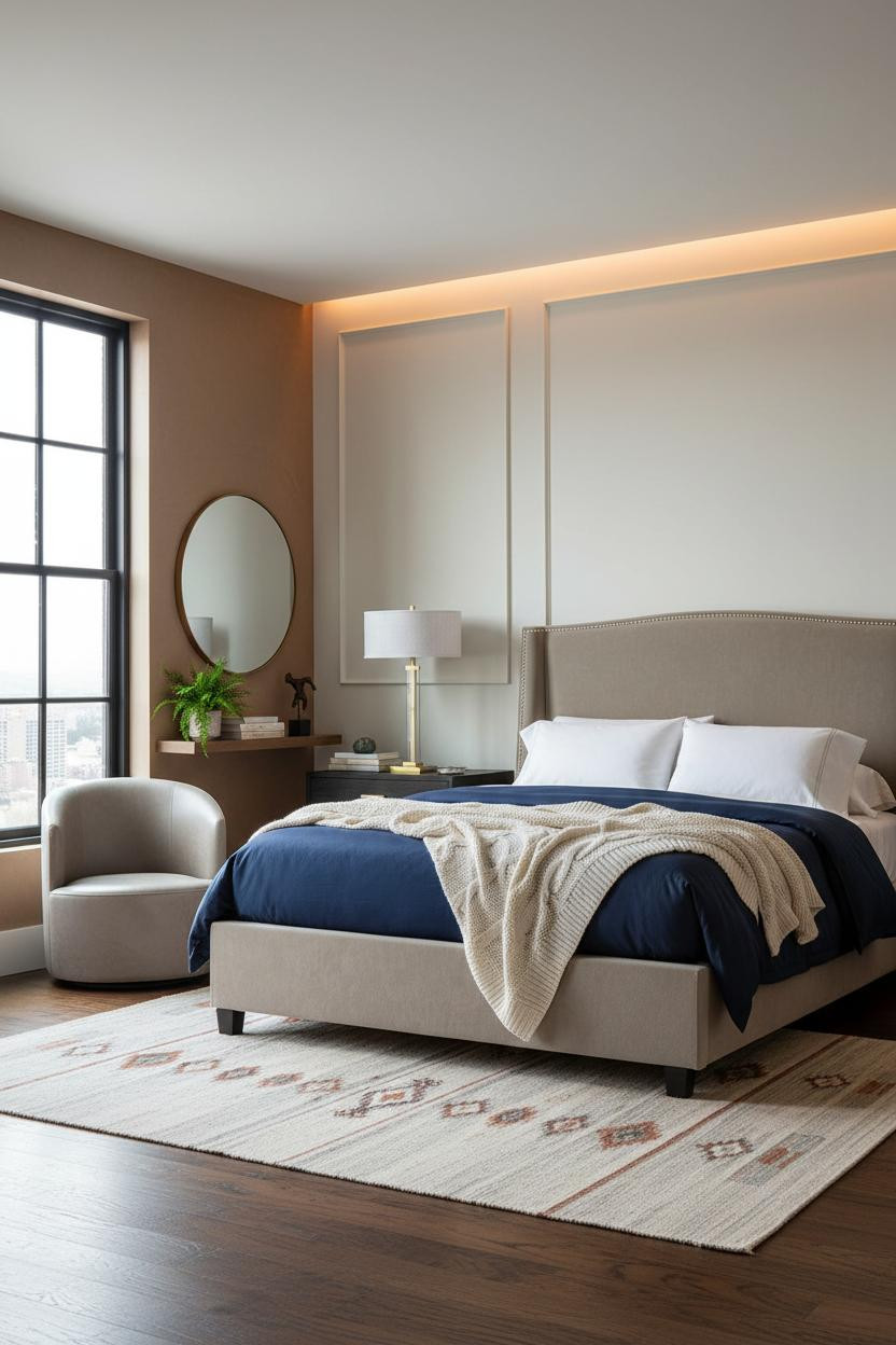 Cozy Studio Apartment Board Batten Accent Wall