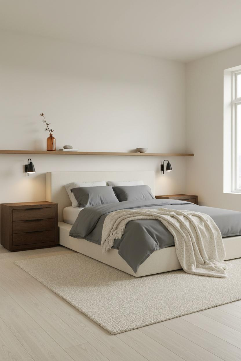 Simple Bedroom Couples Small Scandi Design