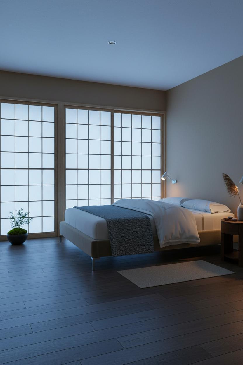Japanese Bedroom Shoji Screen Minimalist