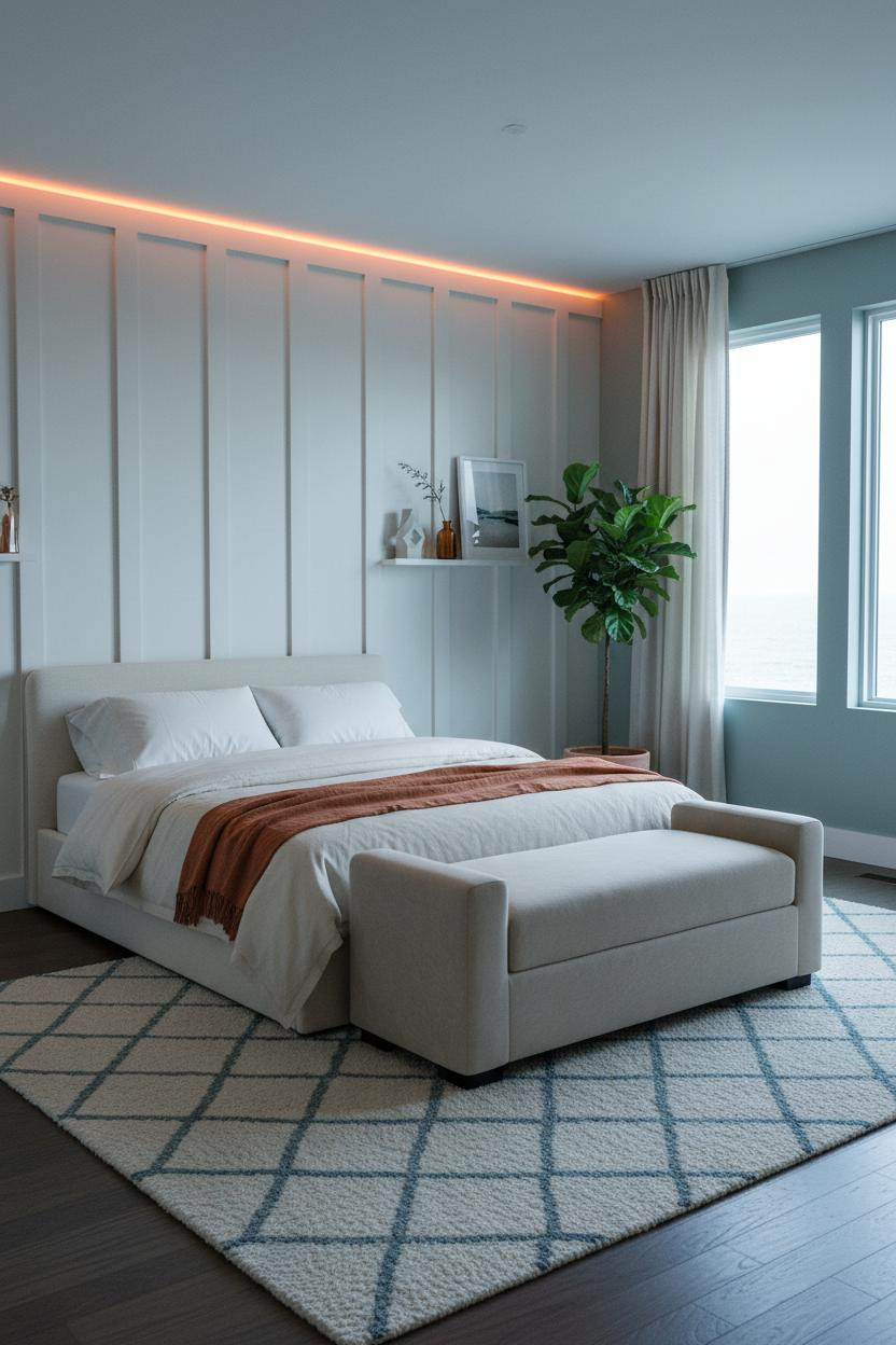 Green Coastal Bedroom Sage Blue Design