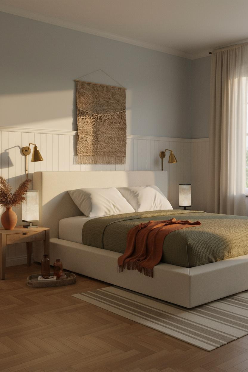 Coastal Granddaughter Bedroom Beadboard Wainscoting
