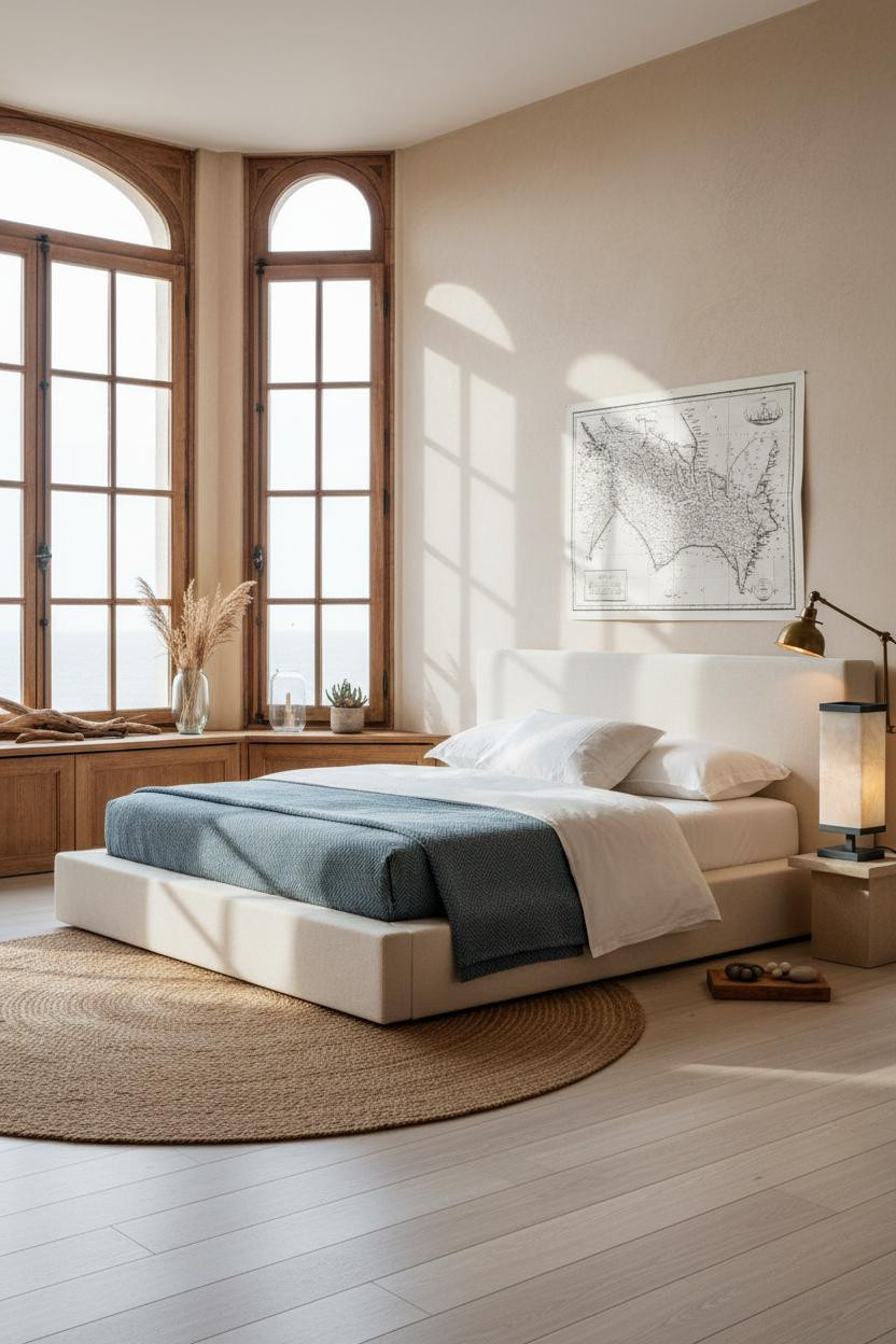 Coastal Granddaughter Bedroom Mediterranean Windows